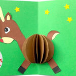 3D Christmas Card Diy – Easy Rudolph Pop Up Card – Templates – Paper Crafts Throughout Diy Christmas Card Templates