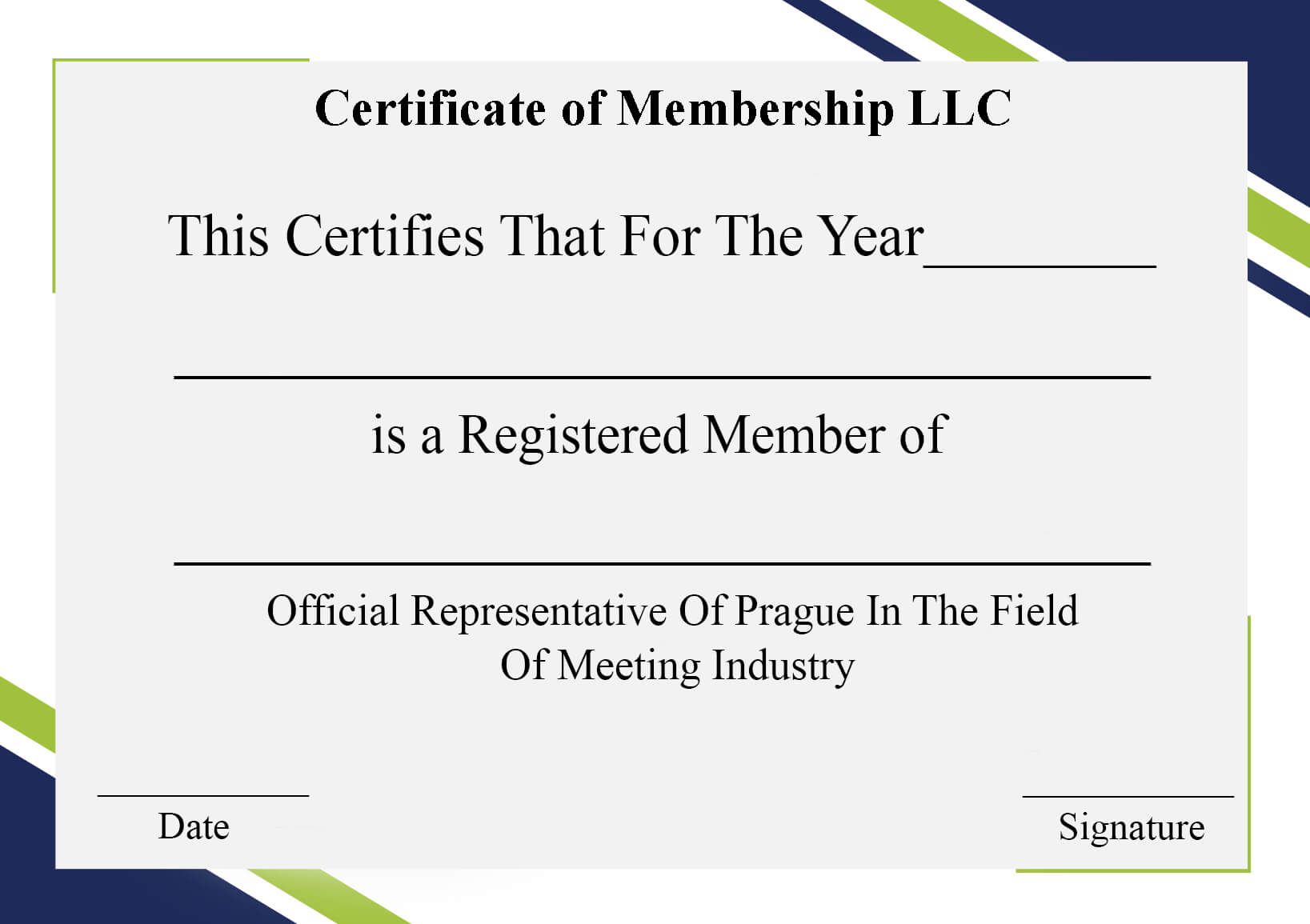 4+ Free Sample Certificate Of Membership Templates Inside Llc Membership Certificate Template Word