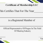 4+ Free Sample Certificate Of Membership Templates Regarding Llc Membership Certificate Template