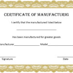 4+ Printable Certificate Of Manufacture Template For Certificate Of Manufacture Template