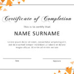 40 Fantastic Certificate Of Completion Templates [Word In Attendance Certificate Template Word