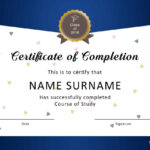 40 Fantastic Certificate Of Completion Templates [Word In Free Printable Certificate Of Achievement Template