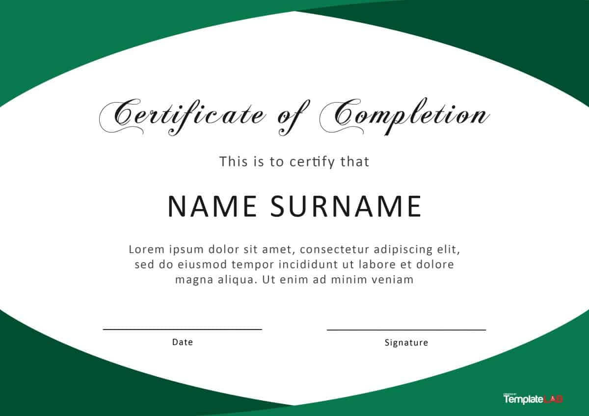 40 Fantastic Certificate Of Completion Templates [Word In Promotion Certificate Template