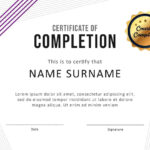 40 Fantastic Certificate Of Completion Templates [Word Inside Certificate Of Completion Template Free Printable