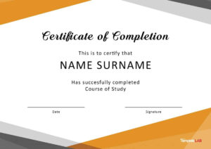 40 Fantastic Certificate Of Completion Templates [Word intended for Leaving Certificate Template