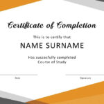 40 Fantastic Certificate Of Completion Templates [Word pertaining to Blank Certificate Of Achievement Template