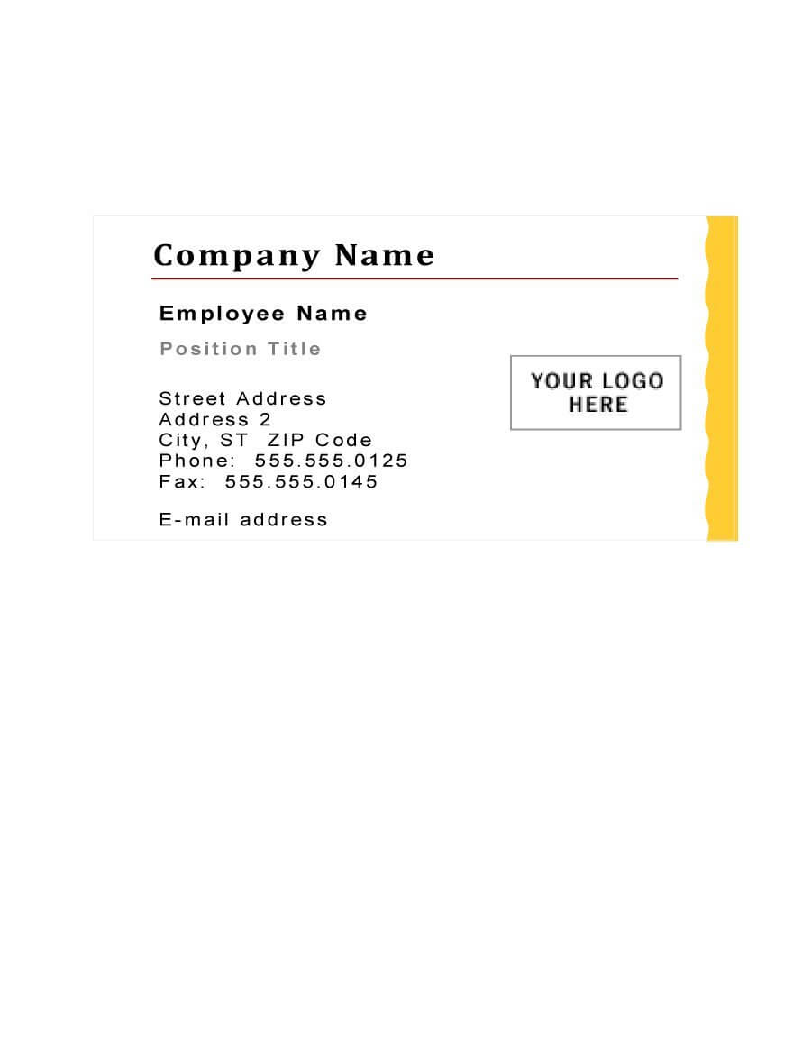 40+ Free Business Card Templates ᐅ Templatelab With Regard To Generic Business Card Template