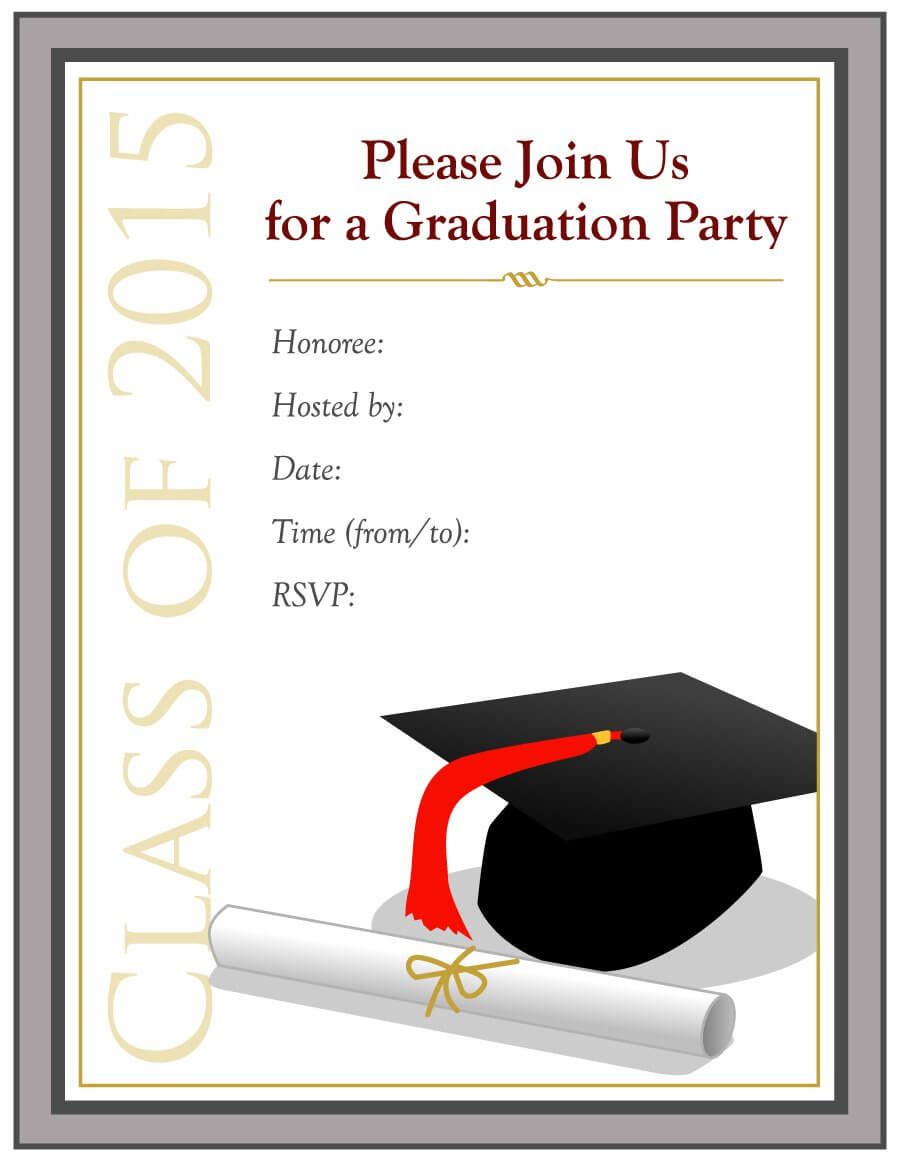40+ Free Graduation Invitation Templates ᐅ Templatelab With Regard To 5Th Grade Graduation Certificate Template