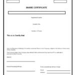 40+ Free Stock Certificate Templates (Word, Pdf) ᐅ Templatelab Regarding Template For Share Certificate