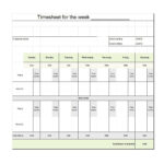 40 Free Timesheet Templates [In Excel] ᐅ Templatelab within Weekly Time Card Template Free