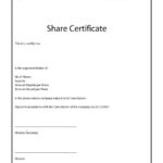 41 Free Stock Certificate Templates (Word, Pdf) – Free For Corporate Share Certificate Template
