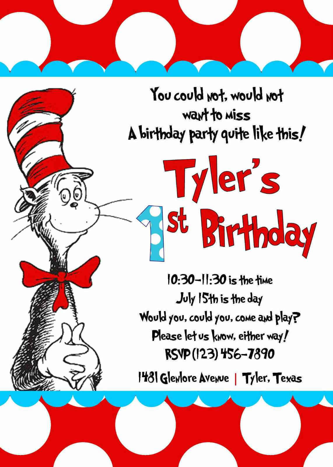 45 How To Create Dr Seuss Birthday Invitation Template Now Within Dr Seuss Birthday Card Template