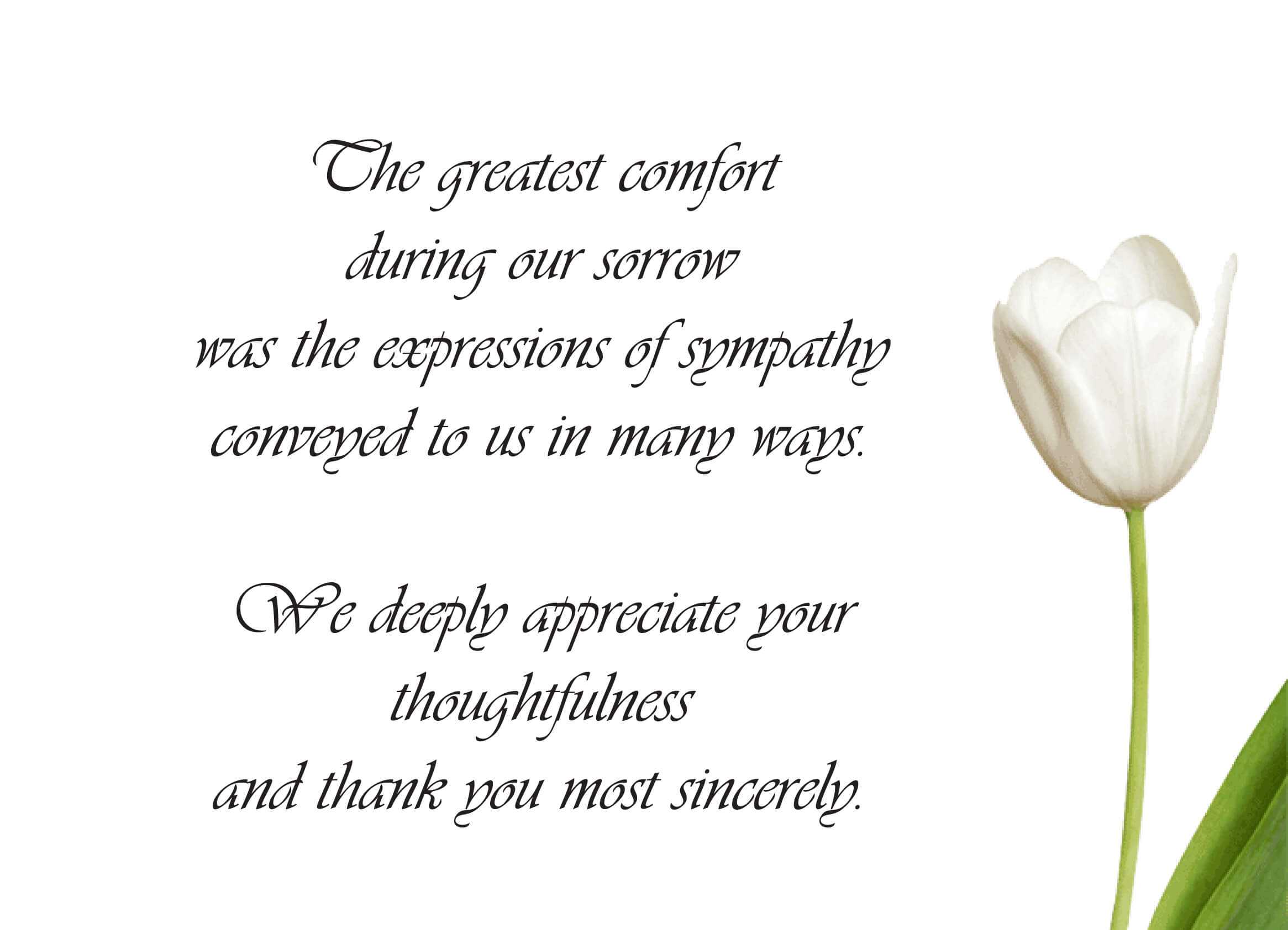 49 Visiting Thank You Card Template For Funeral For Ms Word Regarding Sympathy Thank You Card Template