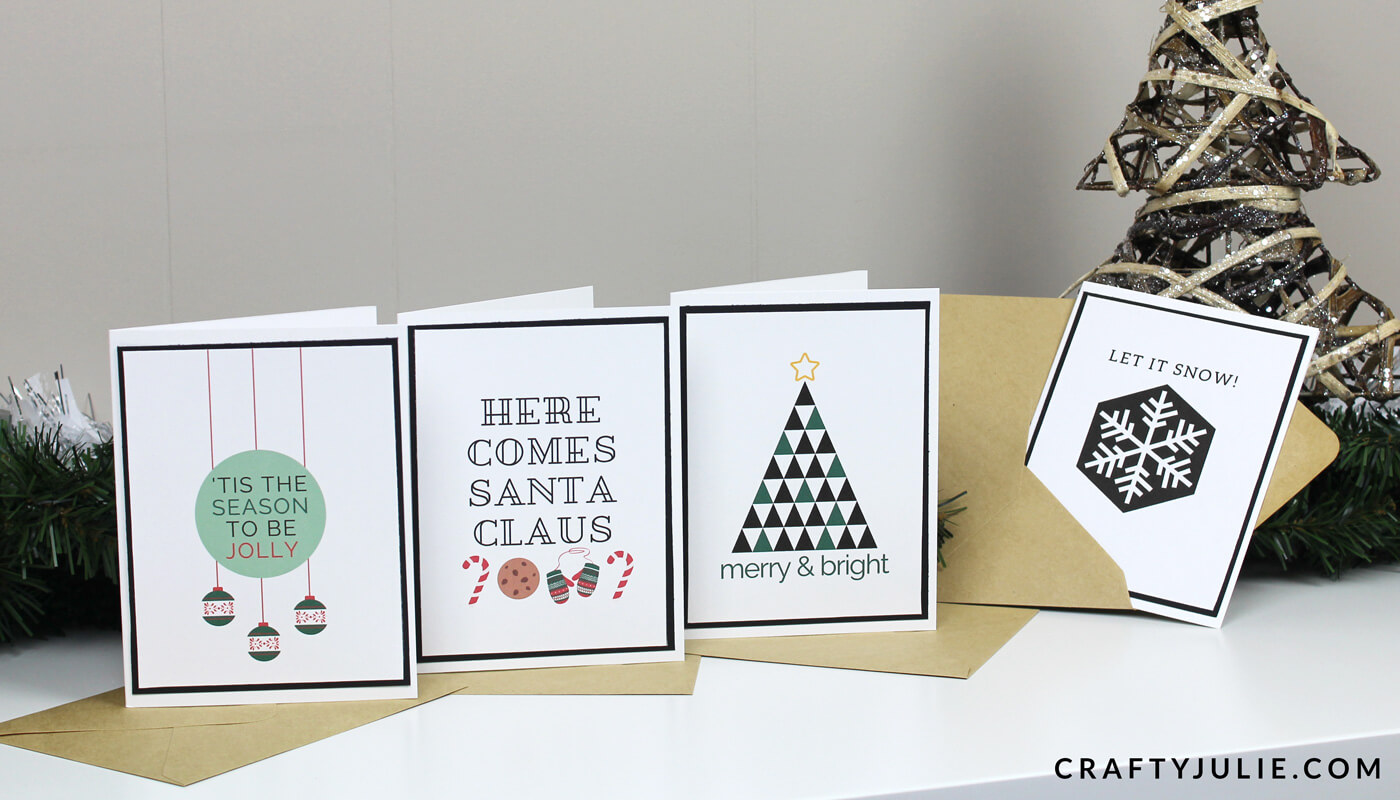 5 Easy Diy Christmas Cards · Crafty Julie In Print Your Own Christmas Cards Templates
