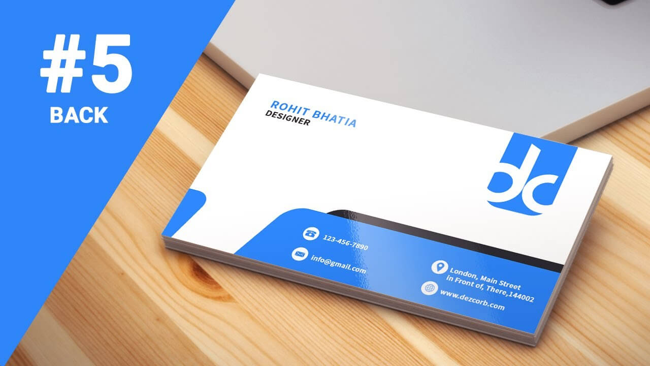 #5 How To Design Business Cards In Photoshop Cs6 | Professional | Back In Business Card Template Photoshop Cs6
