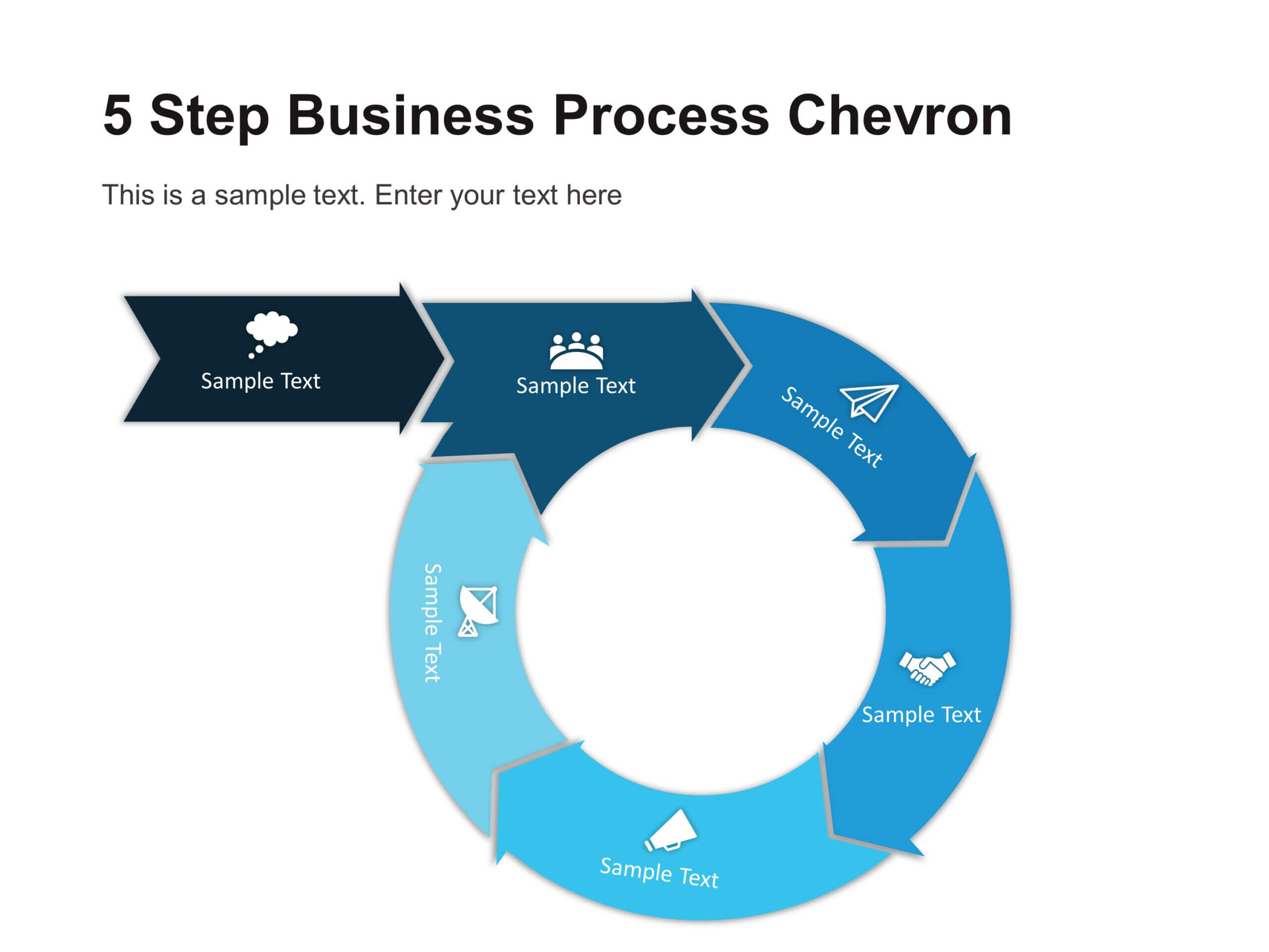 5 Step Business Process Chevron Diagram Template | Chevron Intended For Powerpoint Chevron Template