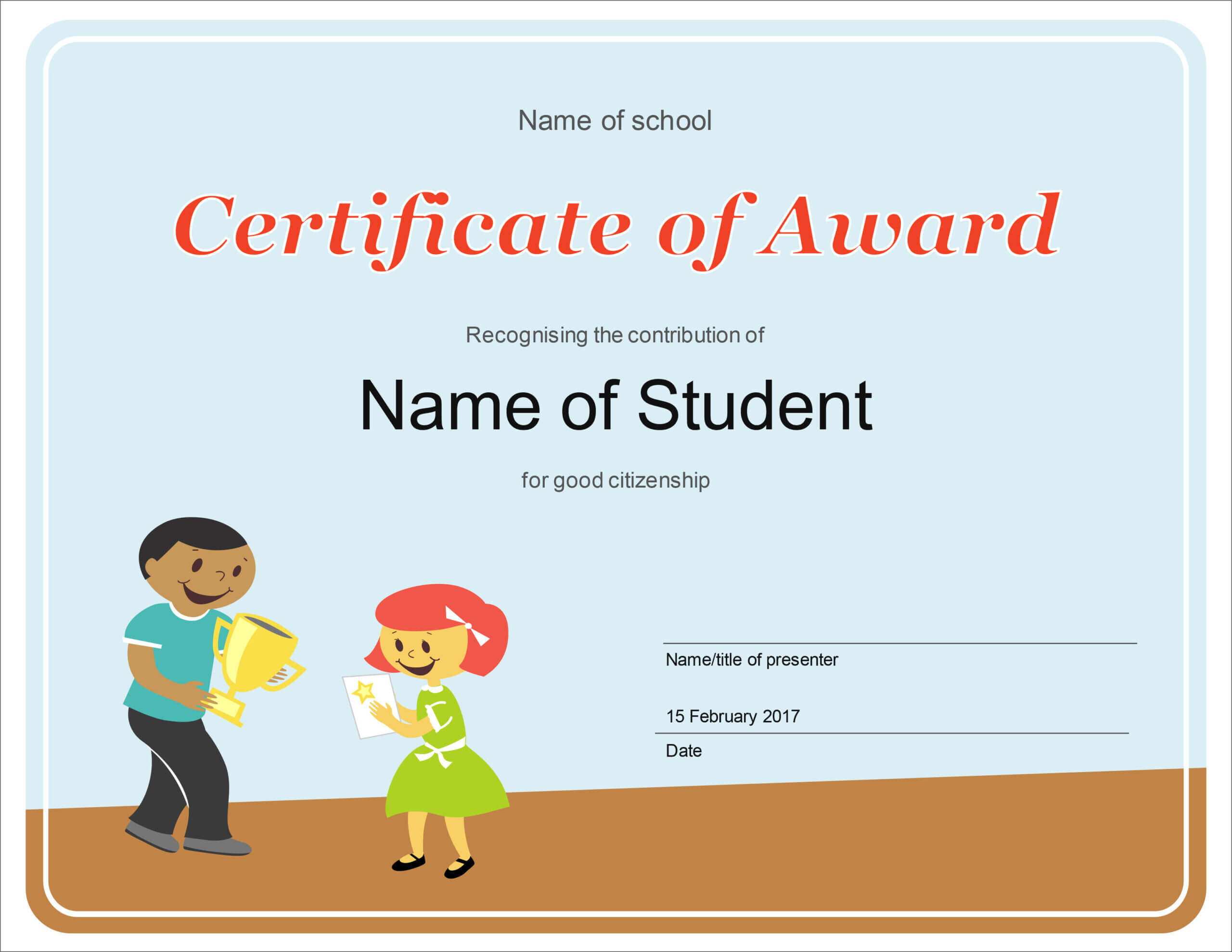 50 Free Creative Blank Certificate Templates In Psd For Award Certificate Template Powerpoint