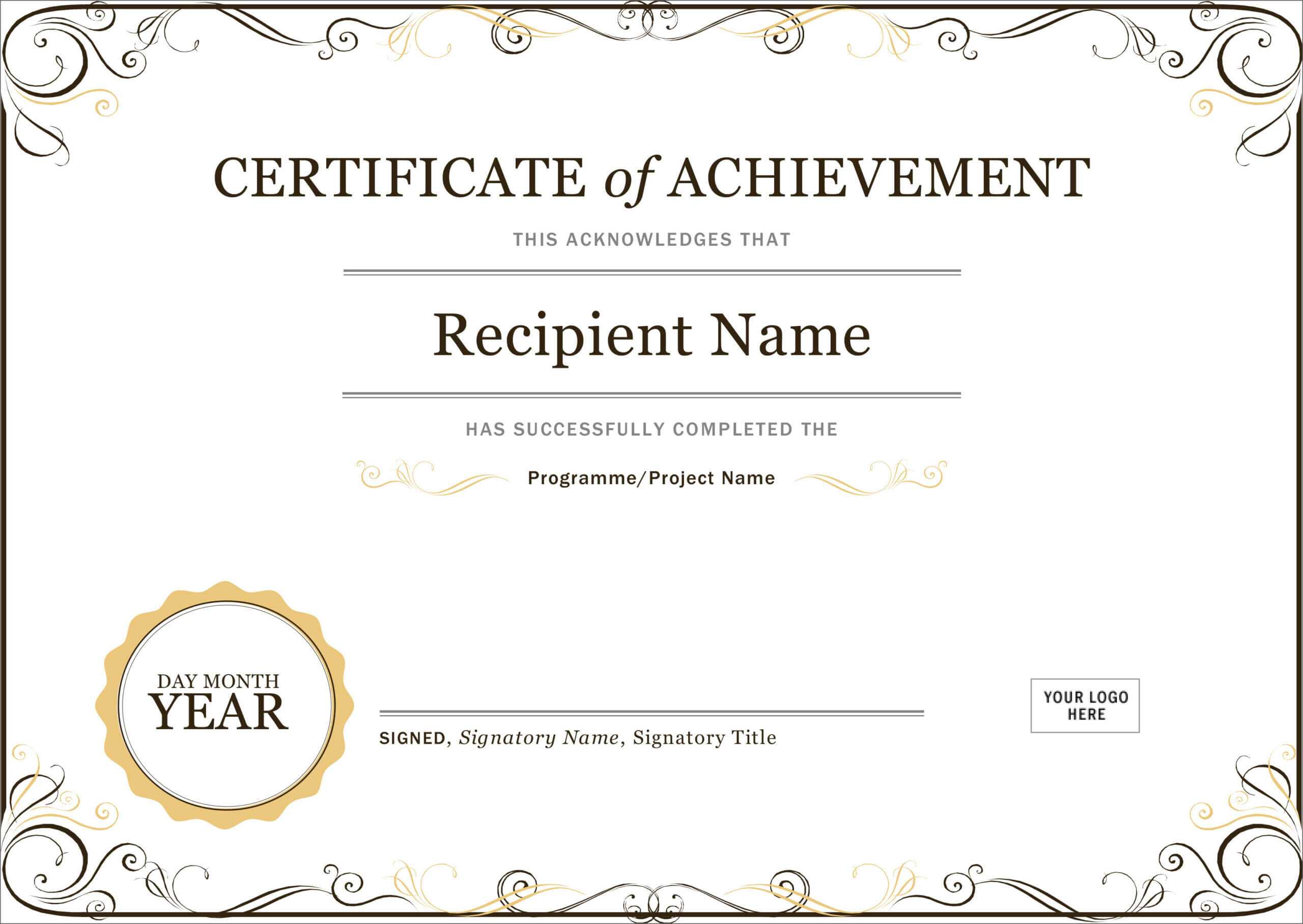 50 Free Creative Blank Certificate Templates In Psd Inside Word 2013 Certificate Template