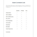50 Printable Comment Card &amp; Feedback Form Templates ᐅ in Customer Information Card Template