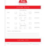 50 Printable Comment Card & Feedback Form Templates ᐅ Inside Restaurant Comment Card Template