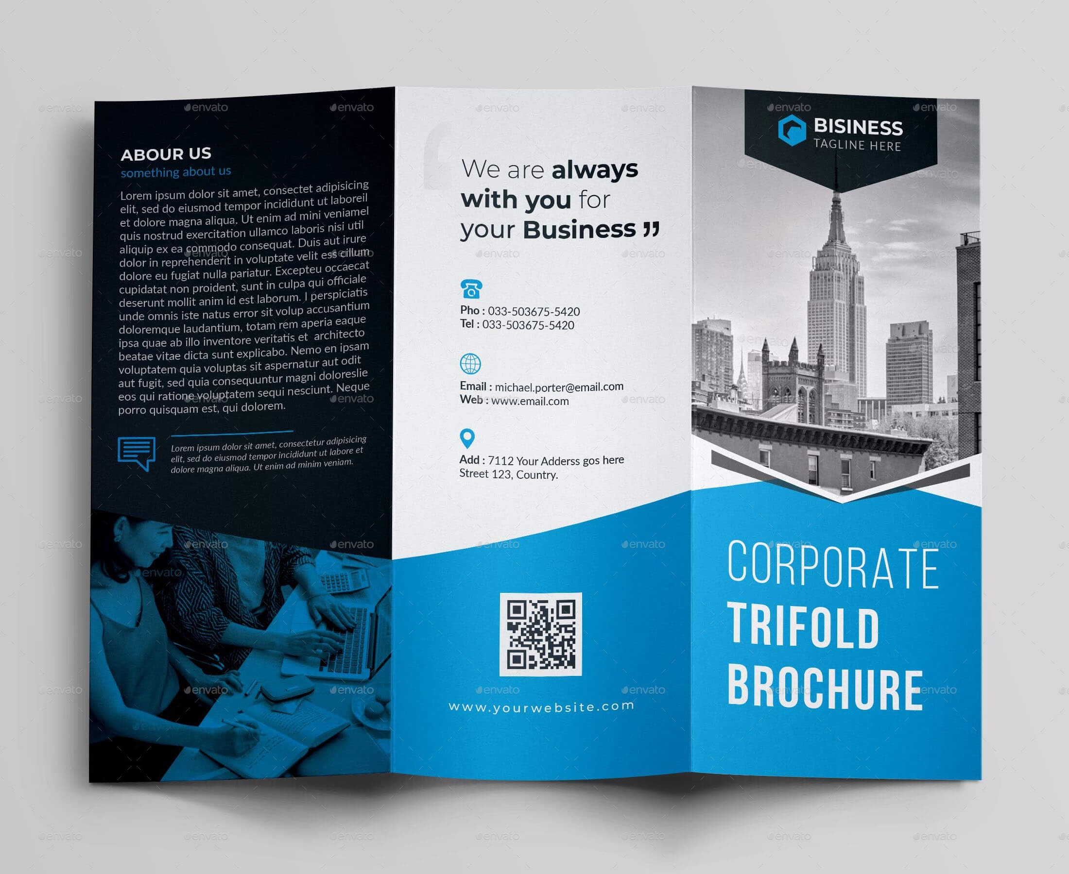 50+Premium & Free Psd Tri Fold Brochureb Templates For Pertaining To Architecture Brochure Templates Free Download
