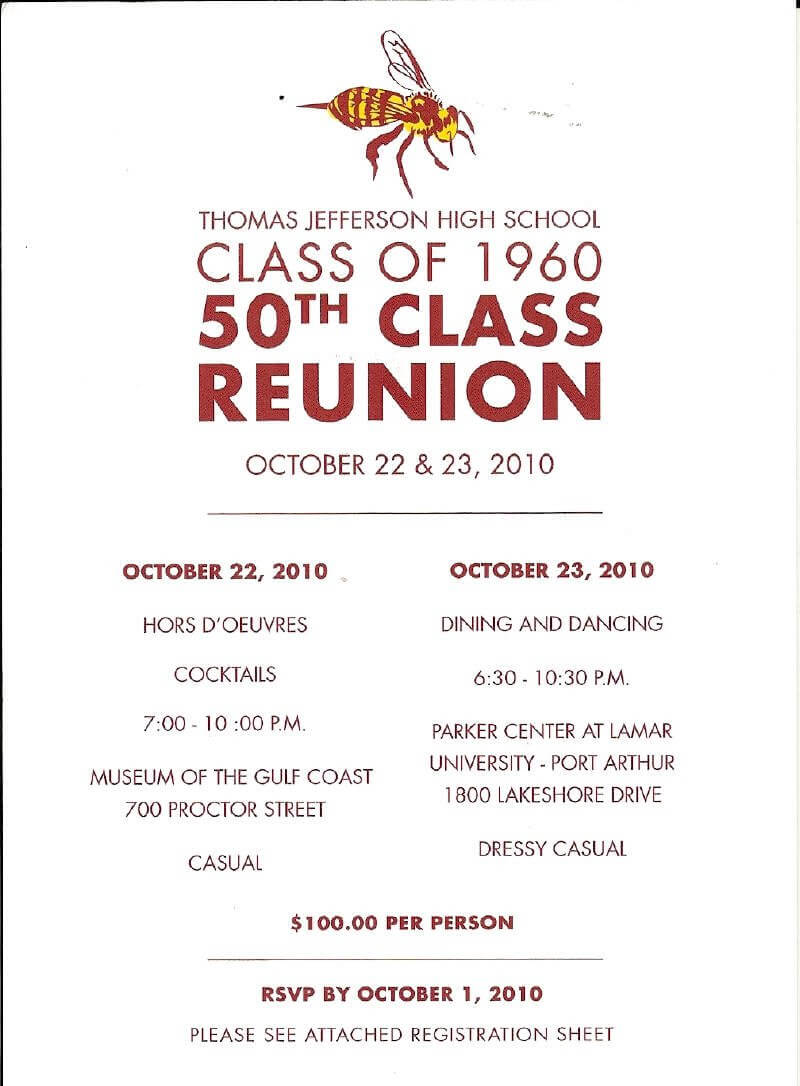 50Th Class Reunion Invitations With Regard To Reunion Invitation Card Templates