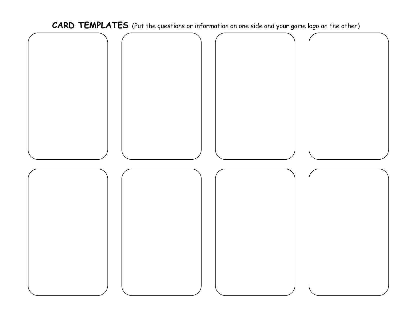 58 Free Word Template Card Game With Stunning Designword Within Template For Game Cards