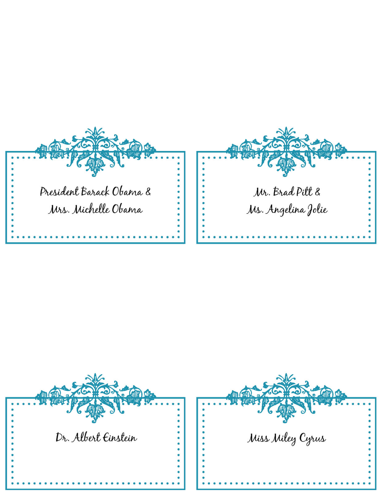 6 Best Images Of Free Printable Wedding Place Cards – Free Pertaining To Christmas Table Place Cards Template