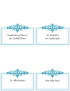 6 Best Images Of Free Printable Wedding Place Cards - Free with regard to Table Place Card Template Free Download