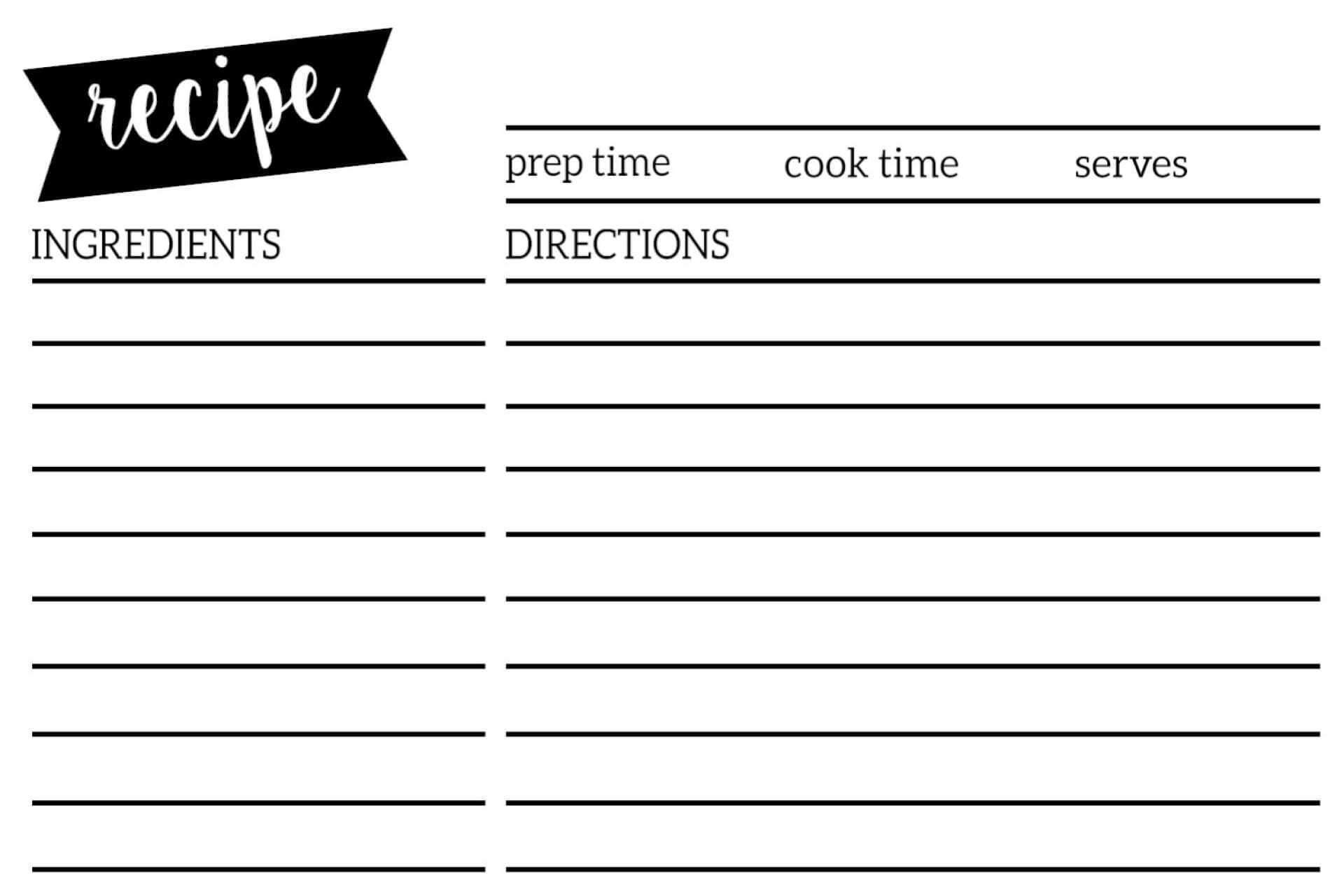 73 How To Create Free Printable 4X6 Recipe Card Template Within 4X6 Photo Card Template Free