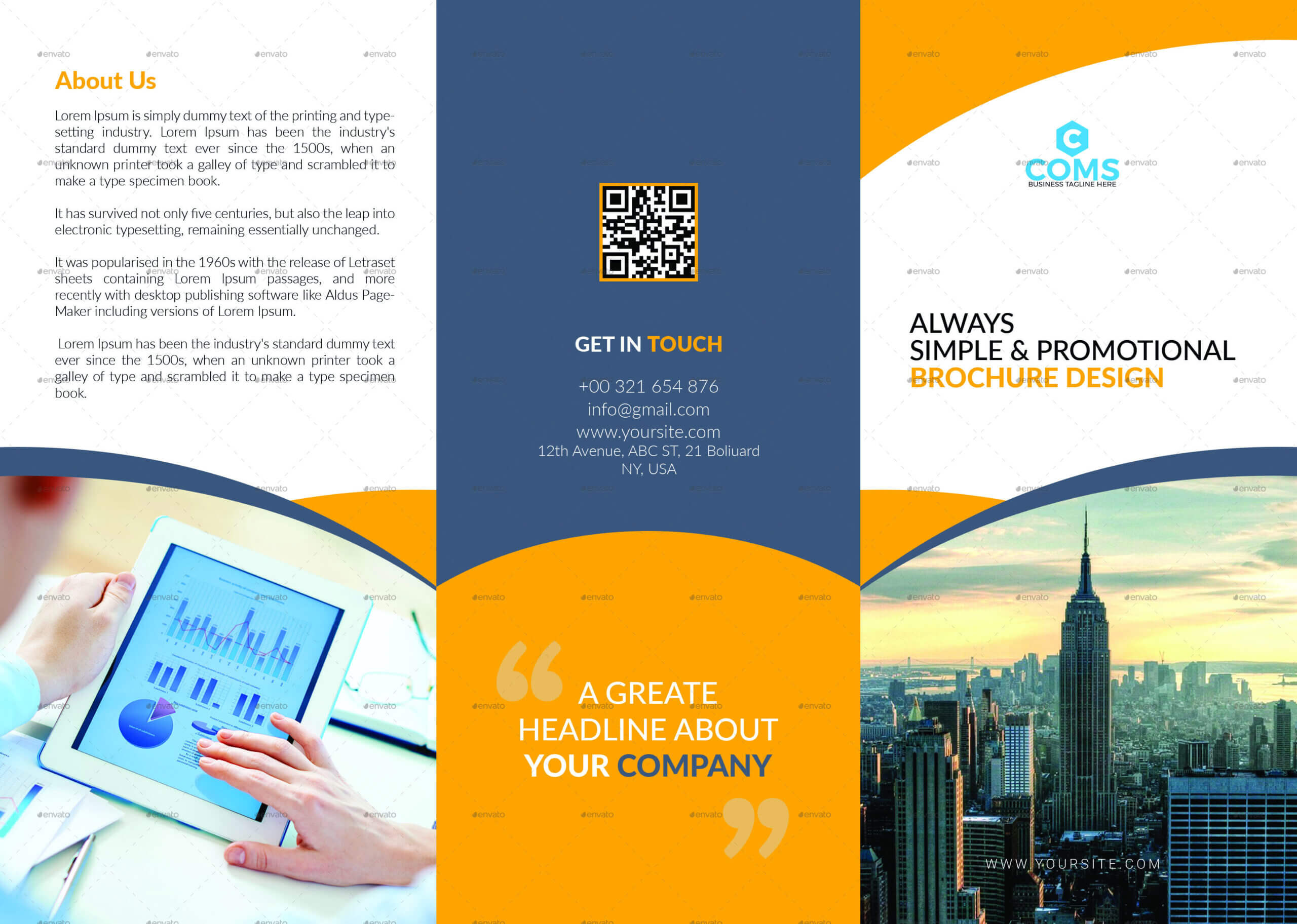 76+ Premium & Free Business Brochure Templates Psd To In Single Page Brochure Templates Psd