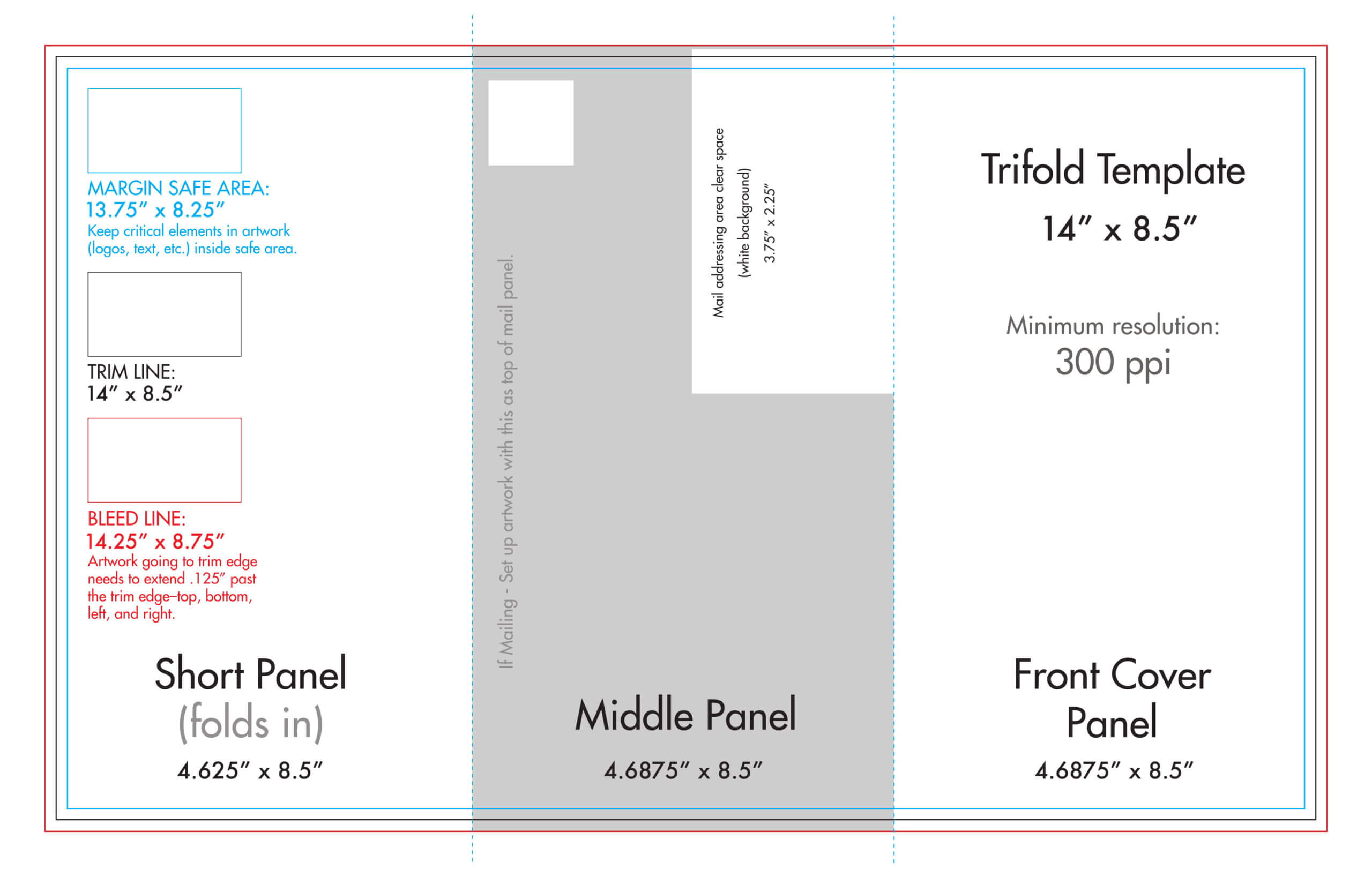 8.5" X 14" Tri Fold Brochure Template - U.s. Press Regarding 6 Sided Brochure Template