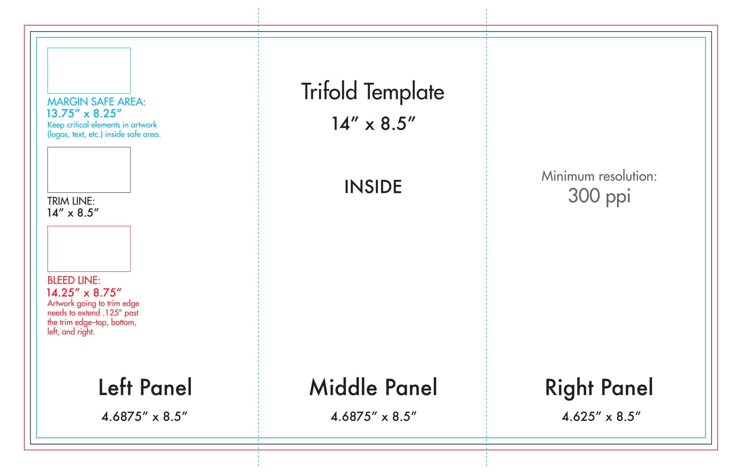 8.5" X 14" Tri Fold Brochure Template – U.s. Press With Regard To Tri Fold Tent Card Template