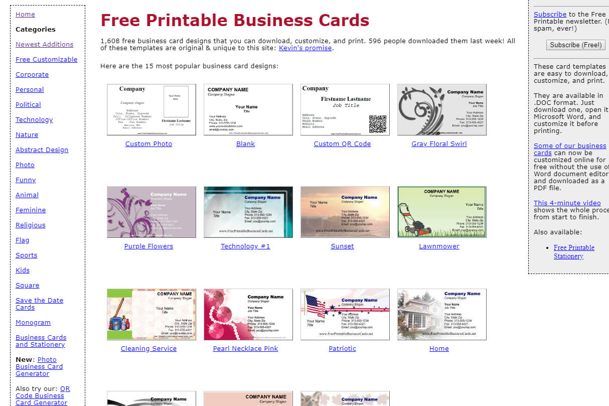 8 Best Places To Find Free Business Card Templates With Free Template Business Cards To Print