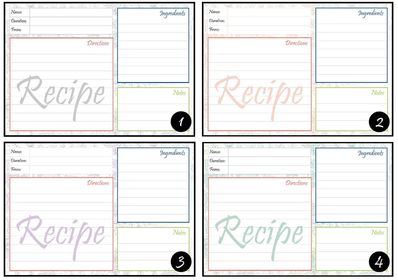 8 Free Recipe Card Templates Excel Pdf Formats Here Are My For Fillable Recipe Card Template