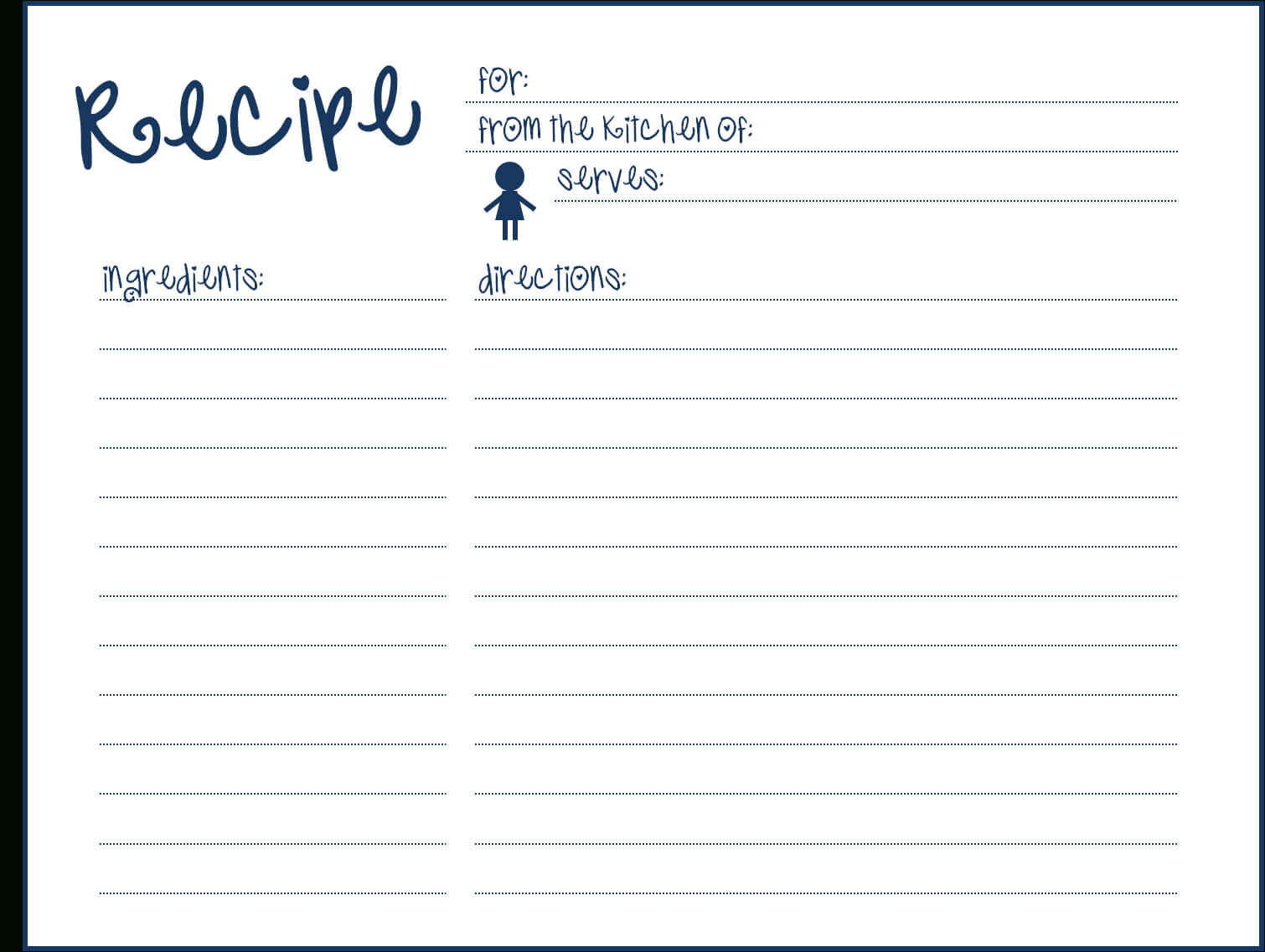 8 Free Recipe Card Templates Excel Pdf Formats Here Are My For Word Template For 3X5 Index Cards