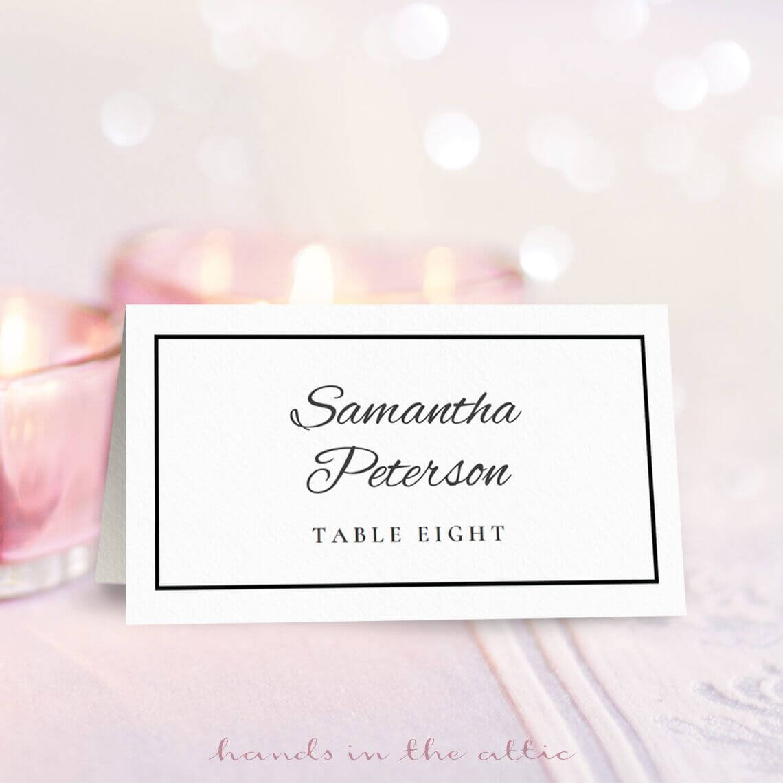 8 Free Wedding Place Card Templates For Table Name Cards Template Free