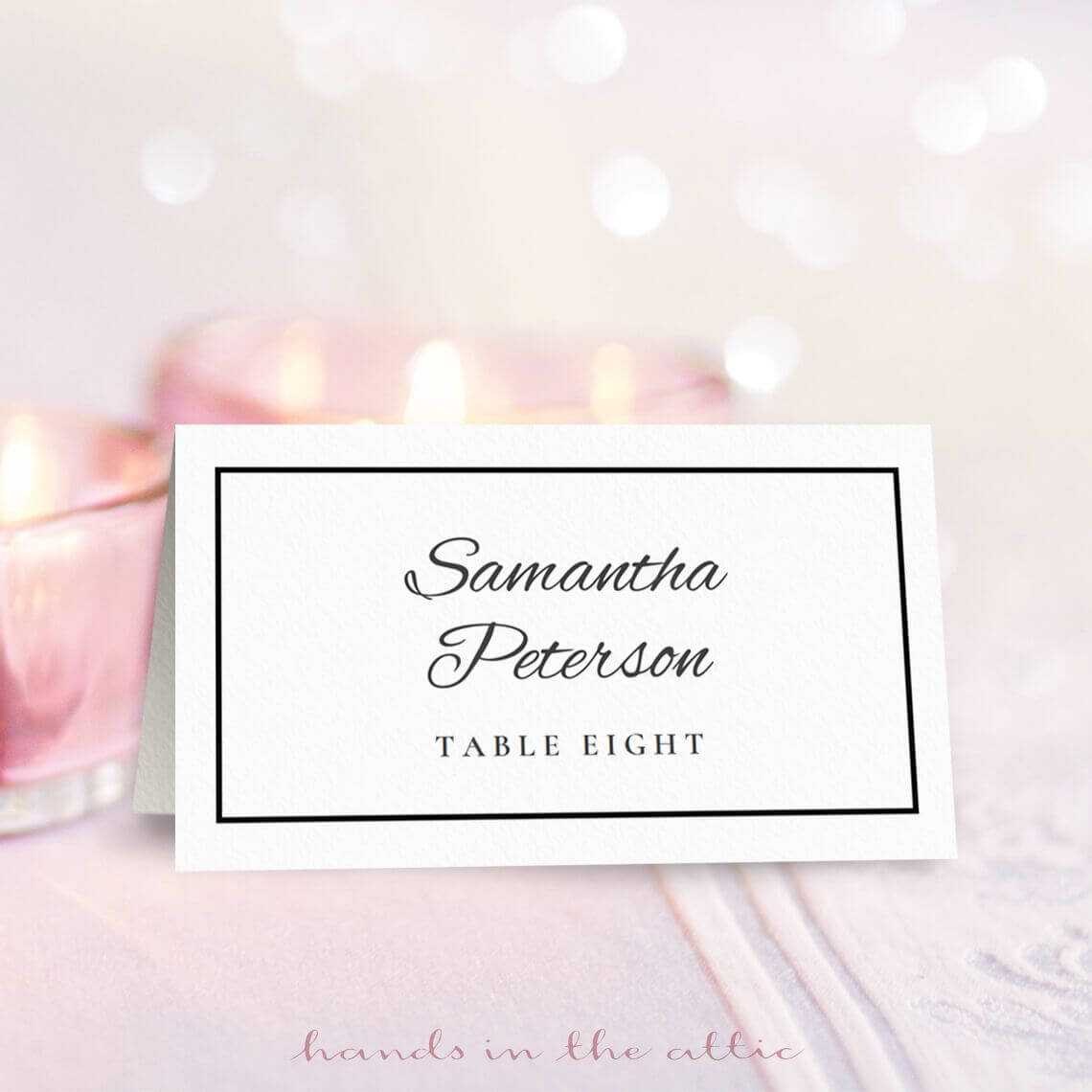 8 Free Wedding Place Card Templates For Table Name Cards Template Free