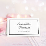 8 Free Wedding Place Card Templates With Reserved Cards For Tables Templates