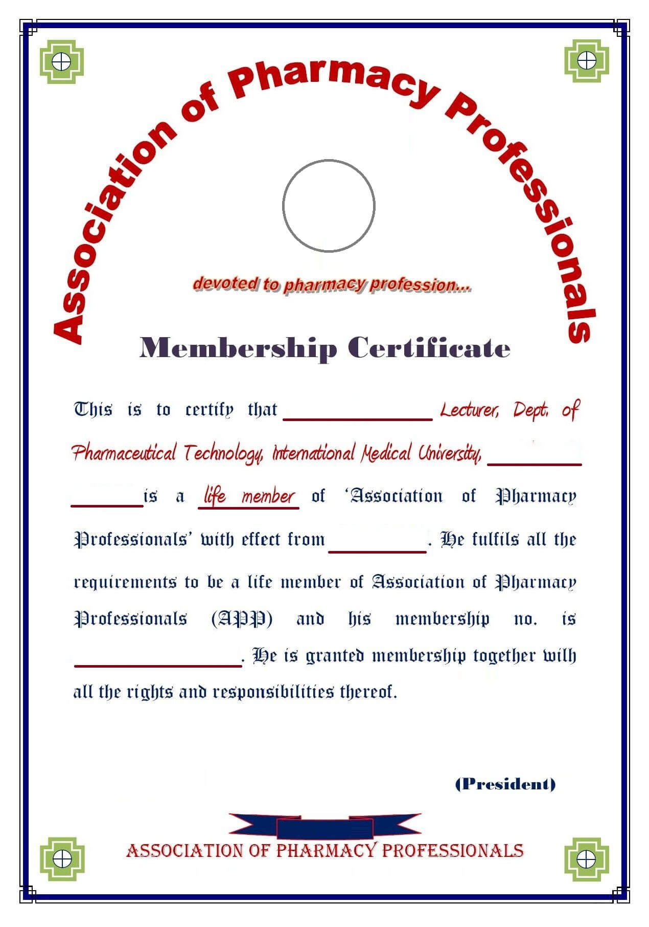 8+ Medical Membership Certificate Templates - Pdf | Free With Life Membership Certificate Templates