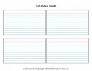83 Creative Index Card 3X5 Template Microsoft Word Photo within 3X5 Blank Index Card Template
