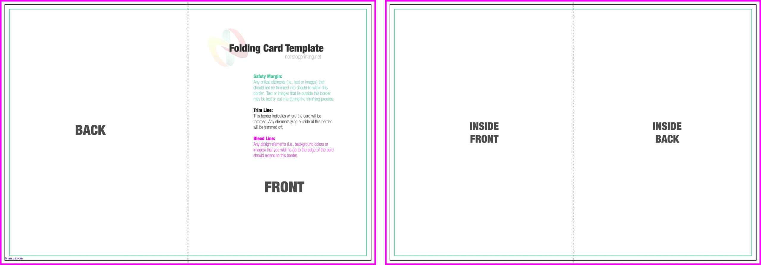 88 Create Blank Quarter Fold Card Template For Word Layouts With Quarter Fold Card Template