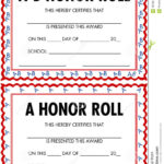 A/b Honor Roll Clipart for Honor Roll Certificate Template