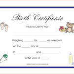 A Birth Certificate Template | Safebest.xyz in Editable Birth Certificate Template