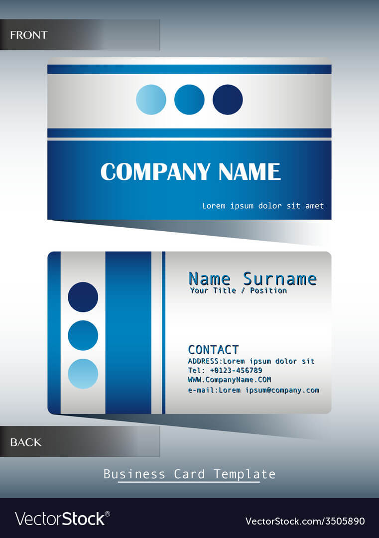 A Blue And Grey Calling Card With Regard To Template For Calling Card