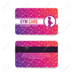 A Fitness Club Or Gym Card Template. With Gym Membership Card Template