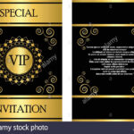 A Golden Vip Invitation Card Template That Can Be Used For Pertaining To Event Invitation Card Template