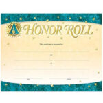 A Honor Roll Gold Foil Stamped Certificates – Pack Of 25 For Honor Roll Certificate Template