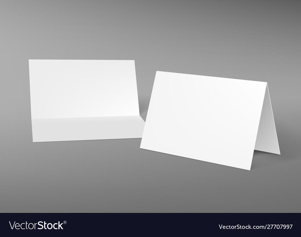 A5 Or A4 Half Fold Horizontal Blank White Brochure Inside Half Fold Card Template