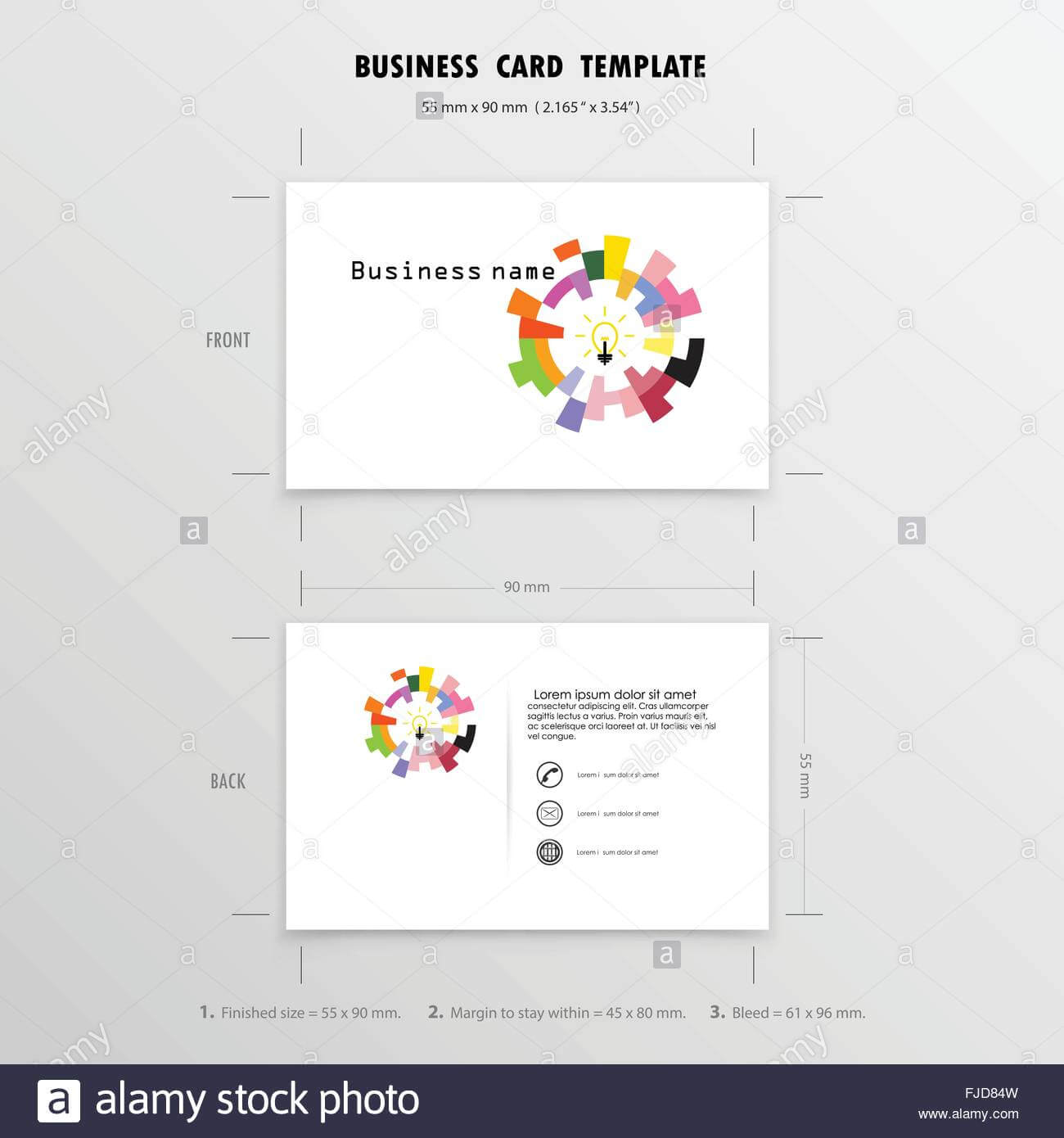 Abstract Creative Business Cards Design Template. Name Cards Regarding Place Card Size Template